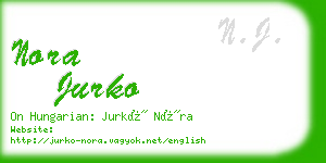 nora jurko business card